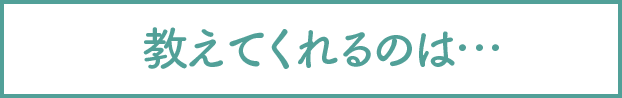 教えてくれるのは…