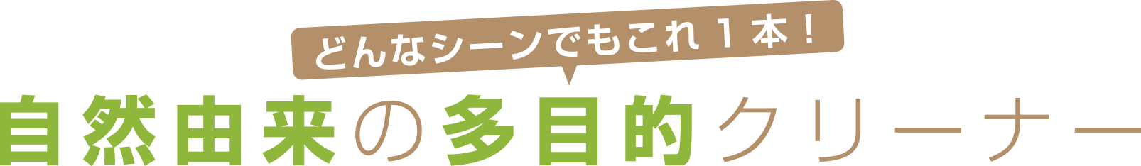 どんなシーンでもこれ1本！ 自然由来の多目的クリーナー