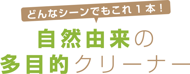 どんなシーンでもこれ1本！ 自然由来の多目的クリーナー